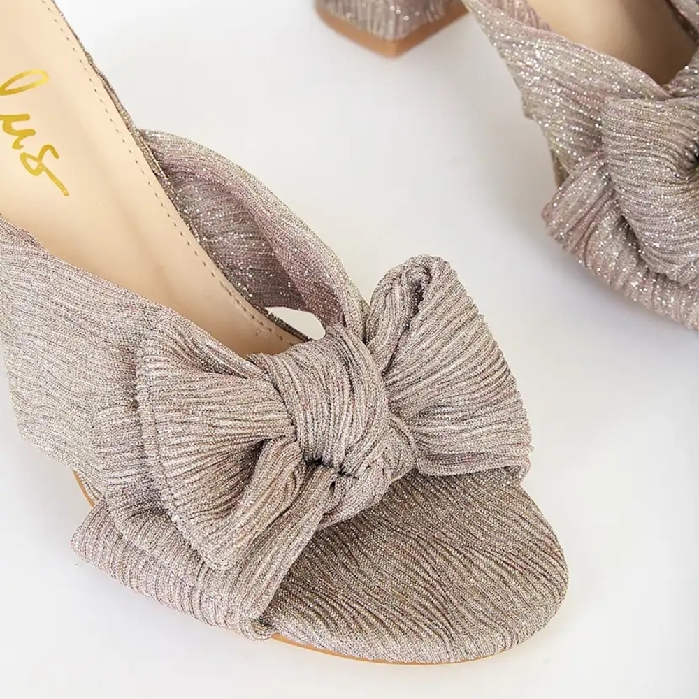 EUC Lulu's Dorothea Knotted High Heel Sandals - Picture 3 of 14